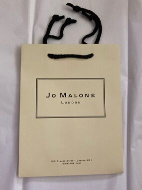 NEW Jo Malone Gift Bag Cream with Black Rope Handles